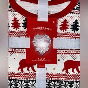 Wondershop Kids Polar Bear Christmas pajamas Size 8 (medium)